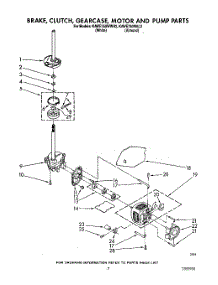05 - Brake, Clutch, Gearcase, Motor & Pump parts for Kitchenaid Washer KAWE760WWH2 from AppliancePartsPros.com