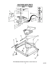 08 - Machine Base parts for Kitchenaid Washer KAWE560WWH2 from AppliancePartsPros.com