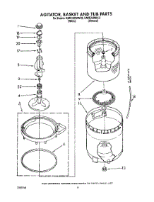 06 - Agitator, Basket And Tub parts for Kitchenaid Washer KAWE460WWH2 from AppliancePartsPros.com