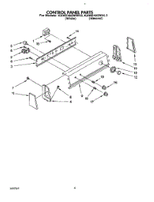 04 - Control Panel parts for Kitchenaid Washer KAWE460WWH3 from AppliancePartsPros.com