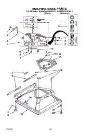 08 - Machine Base parts for Kitchenaid Washer KAWE460WWH3 from AppliancePartsPros.com