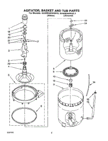 06 - Agitator, Basket And Tub parts for Kitchenaid Washer KAWE560WWH3 from AppliancePartsPros.com