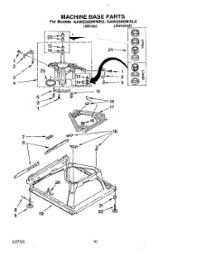 08 - Machine Base parts for Kitchenaid Washer KAWE560WWH3 from AppliancePartsPros.com