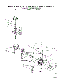 05 - Brake, Clutch, Gearcase, Motor & Pump parts for Kitchenaid Washer KAWE760WWH3 from AppliancePartsPros.com