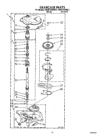 10 - Gearcase parts for Kitchenaid Washer KAWE760WWH3 from AppliancePartsPros.com