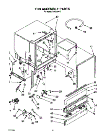 04 - Tub parts for Whirlpool Dishwasher DU8700XY1 from AppliancePartsPros.com