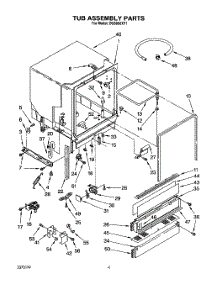 04 - Tub parts for Whirlpool Dishwasher DU8950XY1 from AppliancePartsPros.com