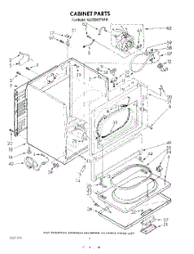03 - Cabinet parts for Kitchenaid Dryer KGYE800THT0 from AppliancePartsPros.com