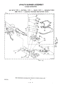 05 - 694670 Burner parts for Kitchenaid Dryer KGYE900TPL0 from AppliancePartsPros.com