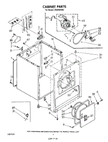 03 - Section parts for Whirlpool Dryer LE6400XSW0 from AppliancePartsPros.com