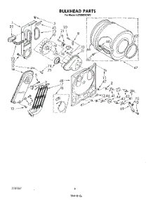 04 - Section parts for Whirlpool Dryer LE5800XSW2 from AppliancePartsPros.com