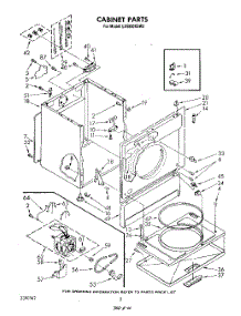 02 - Section parts for Whirlpool Dryer LE5800XSW3 from AppliancePartsPros.com