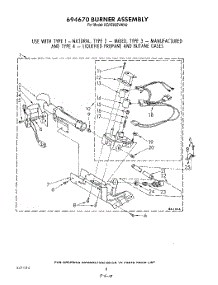 05 - 694670 Burner parts for Kitchenaid Dryer KGYE950VTO0 from AppliancePartsPros.com