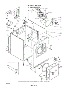 03 - Section parts for Whirlpool Dryer TEDL600WW0 from AppliancePartsPros.com