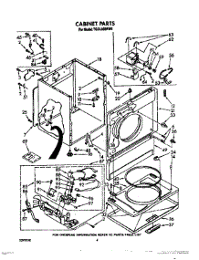 03 - Cabinet parts for Whirlpool Dryer TGDL660WN0 from AppliancePartsPros.com