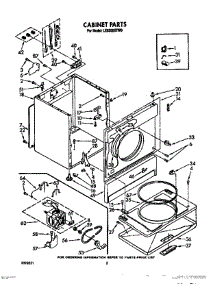 02 - Cabinet Parts parts for Whirlpool Dryer LE9300XTW0 from AppliancePartsPros.com