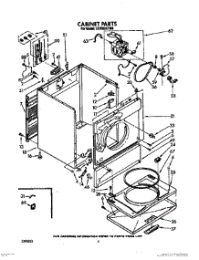 03 - Section parts for Whirlpool Dryer LE7000XTW0 from AppliancePartsPros.com