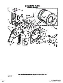 04 - Bulkhead parts for Whirlpool Dryer LE6800XTW0 from AppliancePartsPros.com