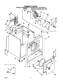 03 - Section parts for Whirlpool Dryer LE5550XTN0 from AppliancePartsPros.com