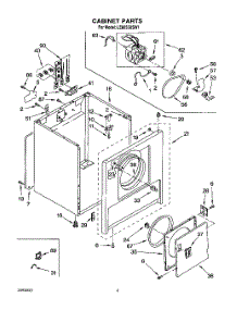 03 - Section parts for Whirlpool Dryer LE6055XSW1 from AppliancePartsPros.com