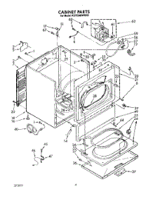 03 - Cabinet parts for Kitchenaid Dryer KGYE560WHT0 from AppliancePartsPros.com