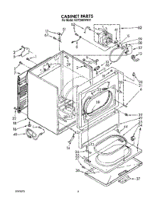 03 - Cabinet parts for Kitchenaid Dryer KGYE660WAL1 from AppliancePartsPros.com