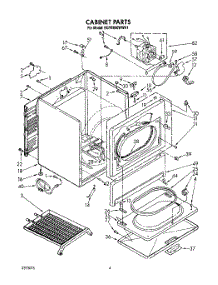 03 - Cabinet parts for Kitchenaid Dryer KGYE860WAL1 from AppliancePartsPros.com