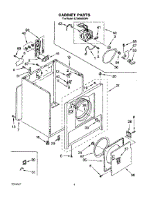03 - Section parts for Whirlpool Dryer LE5600XSW1 from AppliancePartsPros.com