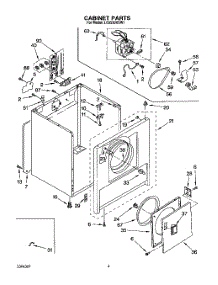 03 - Section parts for Whirlpool Dryer LE5530XSW1 from AppliancePartsPros.com