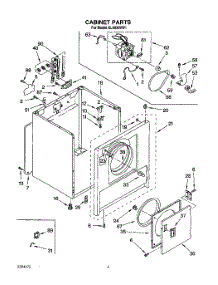 03 - Section parts for Whirlpool Dryer EL4030VL1 from AppliancePartsPros.com