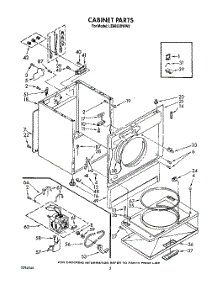 02 - Section parts for Whirlpool Dryer LE8650XWW0 from AppliancePartsPros.com