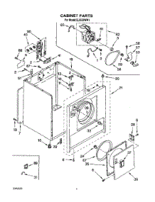 03 - Section parts for Roper Dryer EL3030WW1 from AppliancePartsPros.com