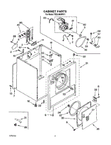 03 - Section parts for Whirlpool Dryer TEDL400WW1 from AppliancePartsPros.com