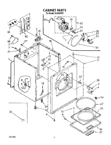 03 - Section parts for Whirlpool Dryer EL5030VL1 from AppliancePartsPros.com