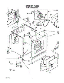 04 - Cabinet parts for Whirlpool Dryer 6CE2950XWN0 from AppliancePartsPros.com