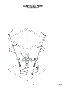 07 - Suspension parts for Whirlpool Washer TAWM200AN0 from AppliancePartsPros.com