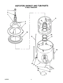 04 - Agitator, Basket, And Tub parts for Whirlpool Washer TAWM400AN0 from AppliancePartsPros.com