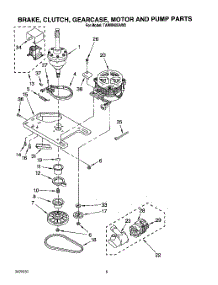 06 - Brake, Clutch, Gearcase, Motor And Pump parts for Whirlpool Washer TAWM400AN0 from AppliancePartsPros.com