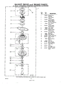 12 - Basket Drive And Brake parts for Whirlpool Washer 3LA5700XKW0 from AppliancePartsPros.com