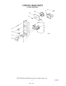 05 - Control Panel parts for Whirlpool Microwave MW3200XW0 from AppliancePartsPros.com