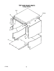 15 - Section parts for Kitchenaid Dishwasher KPDI620T1 from AppliancePartsPros.com