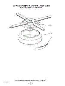 06 - Lower Wash Arm And Strainer parts for Kitchenaid Dishwasher KUDI220WWH2 from AppliancePartsPros.com