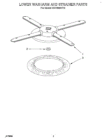 05 - Lower Washarm And Strainer parts for Kitchenaid Dishwasher KUDS23HY2 from AppliancePartsPros.com