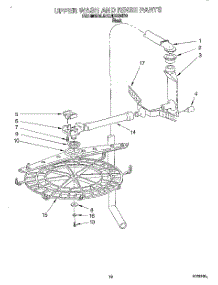 08 - Upper Wash And Rinse parts for Kitchenaid Dishwasher KUDX23HB0 from AppliancePartsPros.com