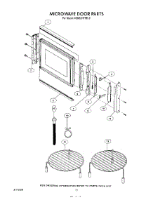 09 - Microwave Door parts for Kitchenaid Oven KEMS376TWH1 from AppliancePartsPros.com