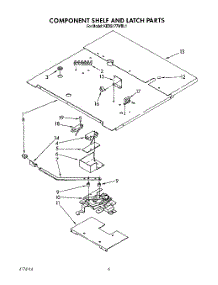 04 - Component Shelf And Latch parts for Kitchenaid Oven KEBS177WAL1 from AppliancePartsPros.com