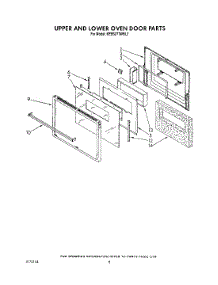 06 - Upper And Lower Oven Door parts for Kitchenaid Oven KEBS277WAL3 from AppliancePartsPros.com