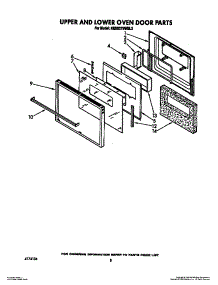05 - Upper And Lower Door parts for Kitchenaid Oven KEBS276WBL2 from AppliancePartsPros.com