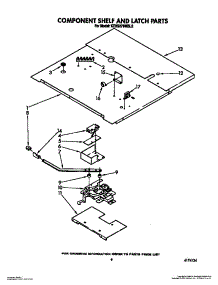 06 - Component Shelf And Latch parts for Kitchenaid Oven KEBS276WBL2 from AppliancePartsPros.com