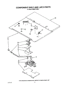 08 - Component Shelf And Latch parts for Kitchenaid Oven KEBS277XAL0 from AppliancePartsPros.com